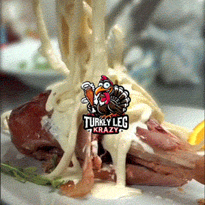 Smoky turkey leg on the grill