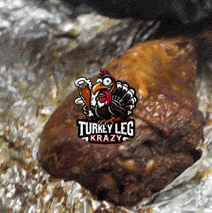 Smoky turkey leg on the grill